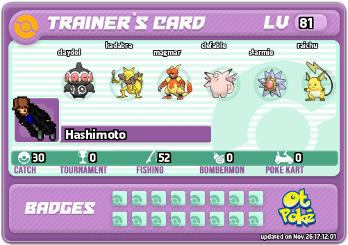 Hashimoto Card otPokemon.com