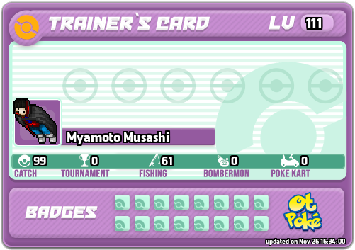 Myamoto Musashi Card otPokemon.com