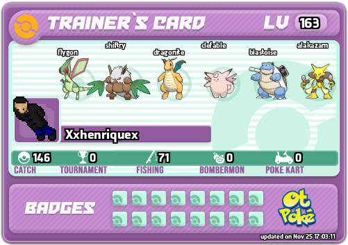 Xxhenriquex Card otPokemon.com