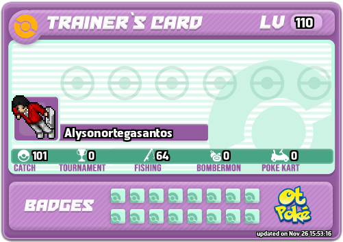 Alysonortegasantos Card otPokemon.com