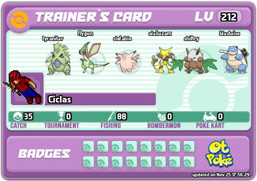 Ciclas Card otPokemon.com