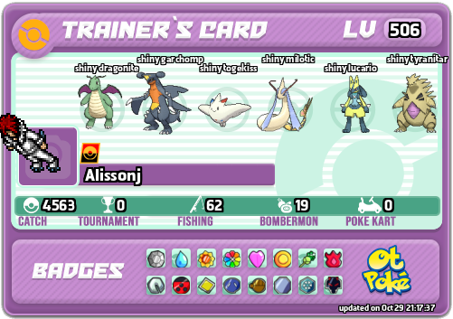 Alissonj Card otPokemon.com