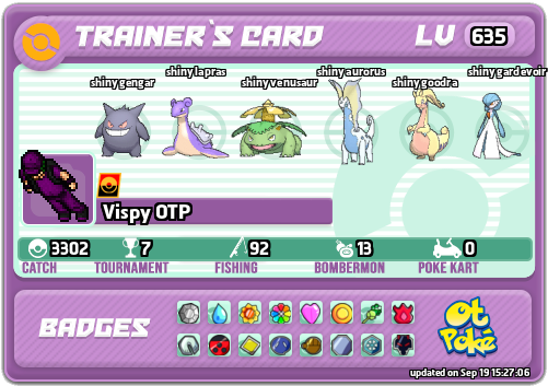 Vispy OTP Card otPokemon.com