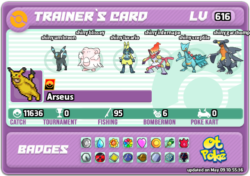 Arseus Card otPokemon.com