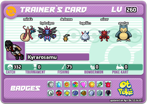 Kyrarosamu Card otPokemon.com