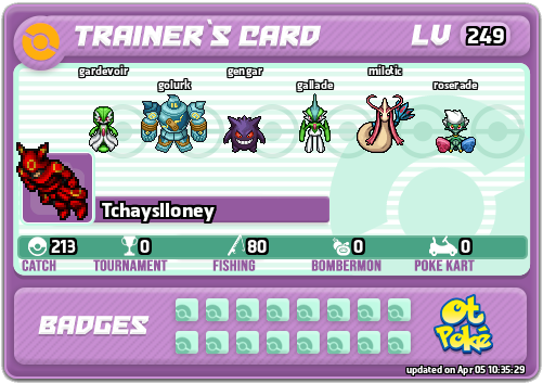 Tchayslloney Card otPokemon.com