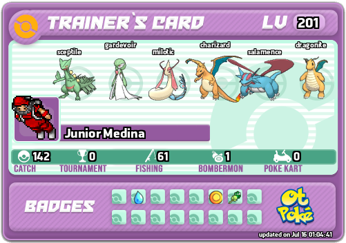 Junior Medina Card otPokemon.com
