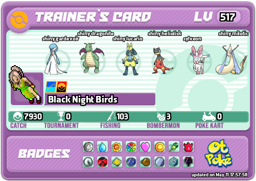 Black Night Birds Card otPokemon.com