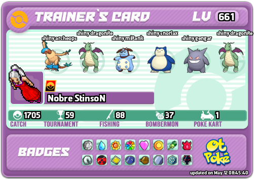 Nobre StinsoN Card otPokemon.com