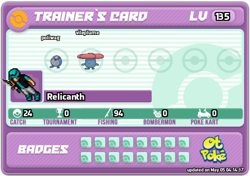Relicanth Card otPokemon.com