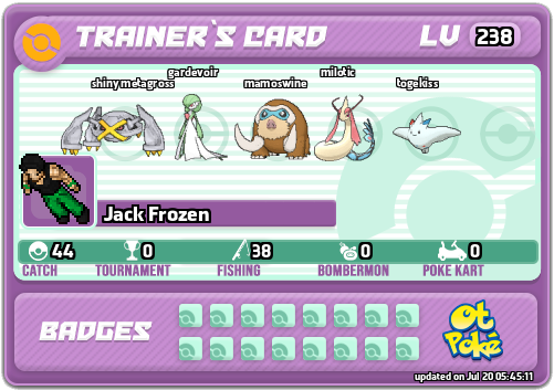 Jack Frozen Card otPokemon.com
