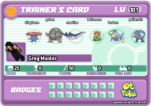 Greg Master Card otPokemon.com