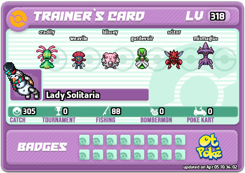 Lady Solitaria Card otPokemon.com