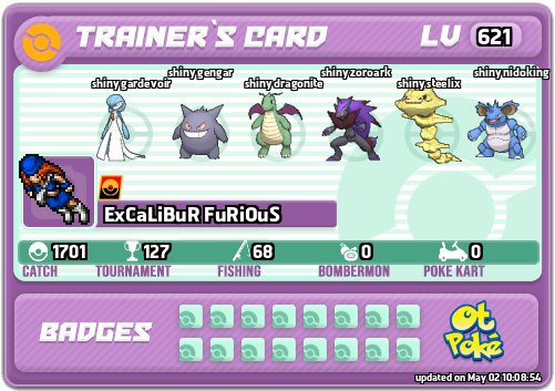 ExCaLiBuR FuRiOuS Card otPokemon.com