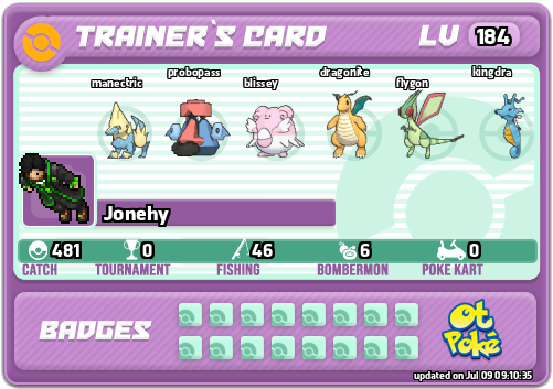 Jonehy Card otPokemon.com