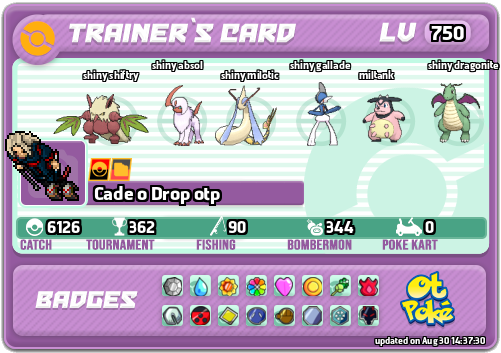 Cade o Drop otp Card otPokemon.com
