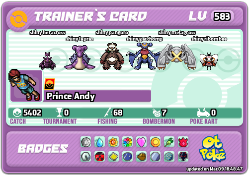 Prince Andy Card otPokemon.com