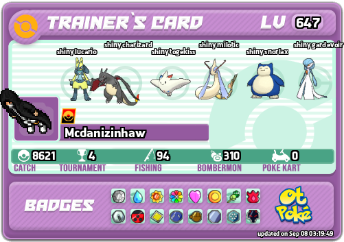 Mcdanizinhaw Card otPokemon.com