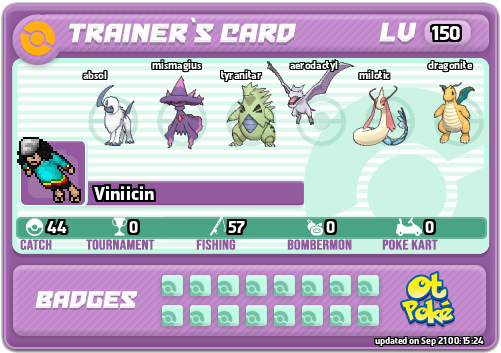 Viniicin Card otPokemon.com