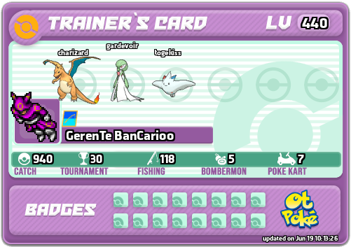 GerenTe BanCarioo Card otPokemon.com