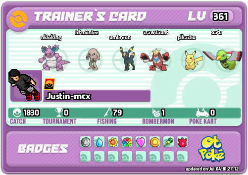 Justin-mcx Card otPokemon.com