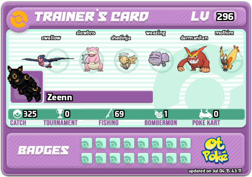 Zeenn Card otPokemon.com