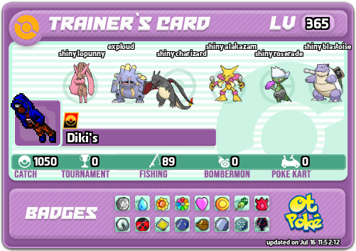 Diki's Card otPokemon.com