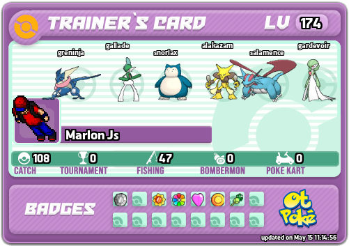 Marlon Js Card otPokemon.com
