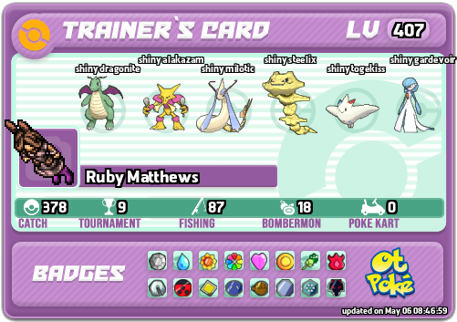 Ruby Matthews Card otPokemon.com