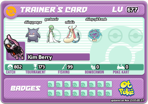 Kim Berry Card otPokemon.com