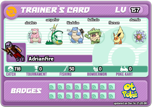 Adrianfire Card otPokemon.com