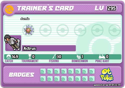 Actrus Card otPokemon.com