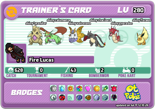 Fire Lucas Card otPokemon.com