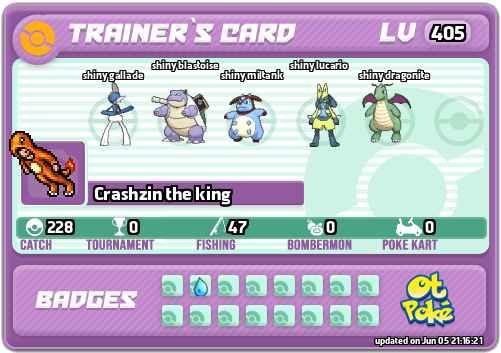 Crashzin the king Card otPokemon.com