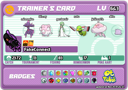 FakeConnect Card otPokemon.com