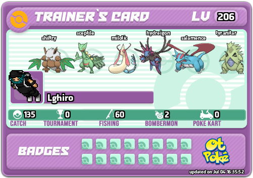 Lghiro Card otPokemon.com
