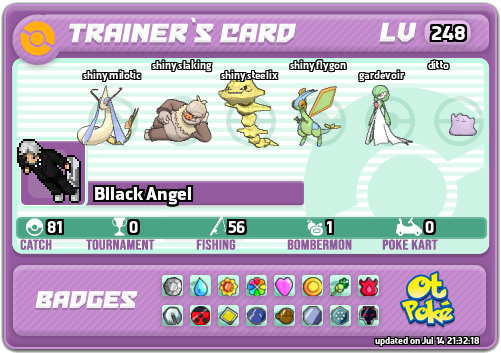 Bllack Angel Card otPokemon.com
