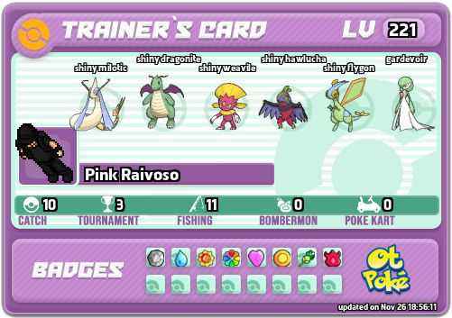 Pink Raivoso Card otPokemon.com