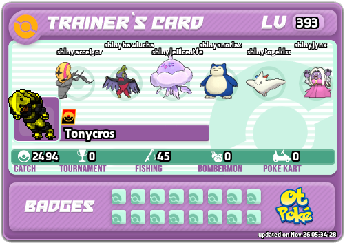 Tonycros Card otPokemon.com