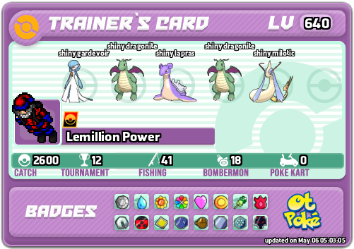 Lemillion Power Card otPokemon.com