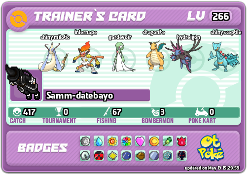 Samm-datebayo Card otPokemon.com