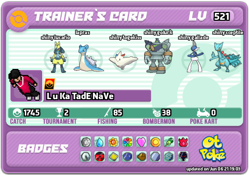 L u Ka TadE NaVe Card otPokemon.com