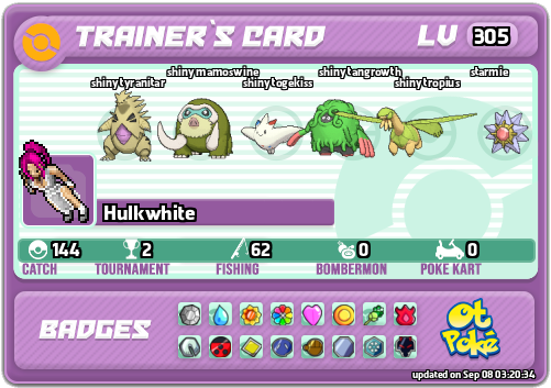 Hulkwhite Card otPokemon.com