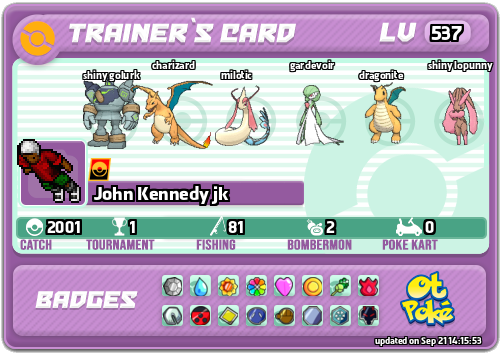 John Kennedy jk Card otPokemon.com