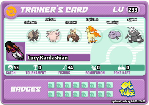 Lucy Kardashian Card otPokemon.com