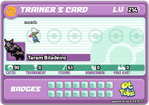 Taram Biladeiro Card otPokemon.com