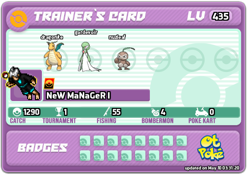 NeW MaNaGeR I Card otPokemon.com