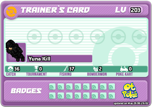 Yuna Kill Card otPokemon.com