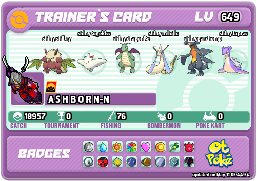A S H B O R N-N Card otPokemon.com