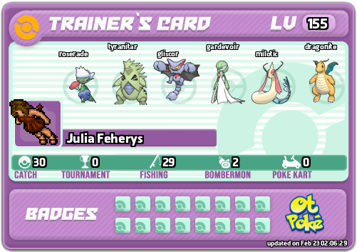 Julia Feherys Card otPokemon.com